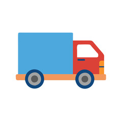 Fototapeta premium Delivery Truck Flat Icon