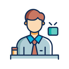  Employee Flat Vector Icon