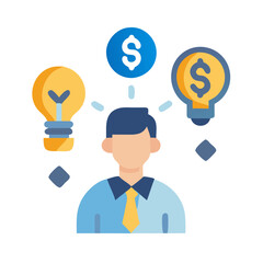  Detailed Entrepreneur Flat Icon