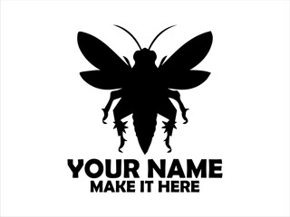 Monochromatic illustration of a Giant winged grasshopper with detailed wings and segmented body, giant winged grasshopper vector design, giant winged grasshopper logo and nature concept