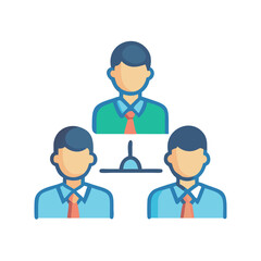 Executive Team Flat Icon