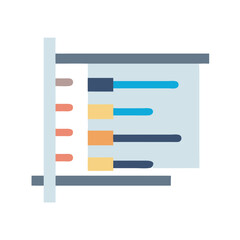 Fototapeta premium Gantt Chart Flat Icon