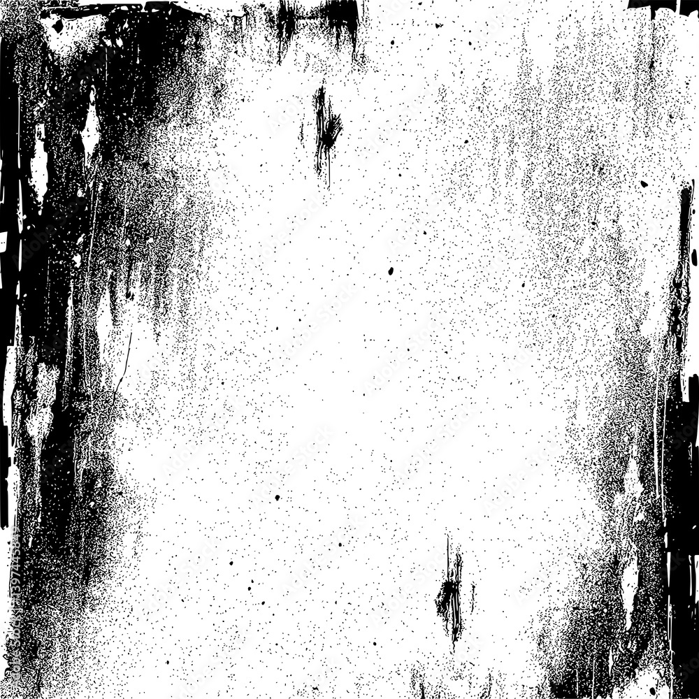 Poster grungy distressed border: a stark, high-contrast grungy border, exuding a raw, distressed aesthetic 