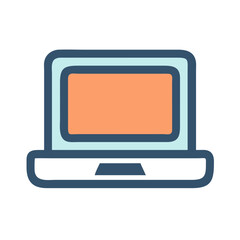  Laptop Flat Vector Icon