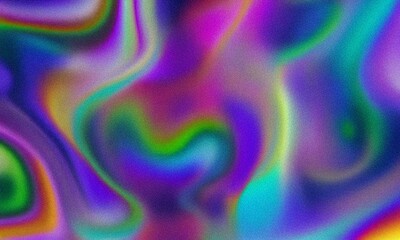 An abstract fluid blurred grainy gradient background featuring colorful digital grain dust and a soft noise effect. The design captures a lo fi vintage feel with multicolor hues, evoking nostalgia.