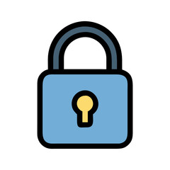  Lock Flat Vector Icon
