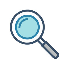 Detailed Magnifying Glass Flat Icon
