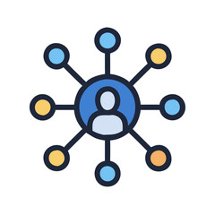 Detailed Networking Flat Icon