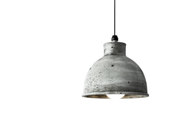Contemporary Concrete Pendant Light Isolated On Transparent Background