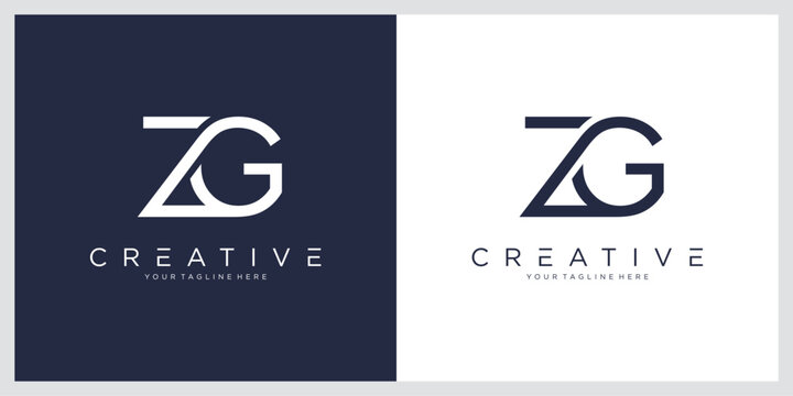 Initial ZG Logo Design Vector template