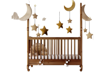 Charming Crib Mobiles for Infant Stimulation Isolated On Transparent Background