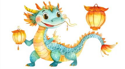 Obraz premium dragon on a white background