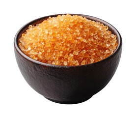 Brown sugar bowl kitchen food bright isolated on transparent background, png