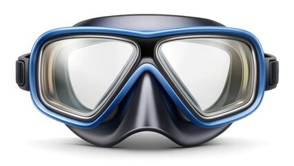 Diving Mask Close Up on White Background