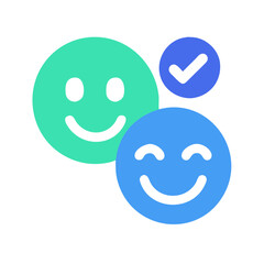  Dynamic Satisfaction Symbol Flat Icon