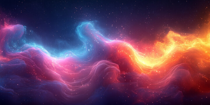 Ethereal Cosmic Nebula in Dreamy Blues and Pinks