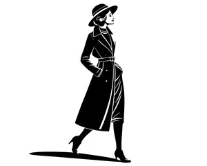 Obraz premium Fashion Lady Vector Silhouettes & SVG Icon