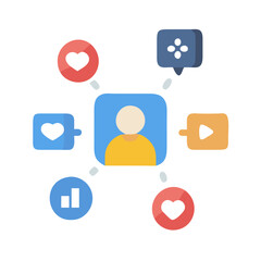  Stylish Social Media Flat Icon