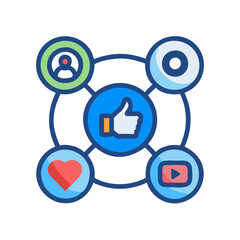  Dynamic Social Media Flat Icon