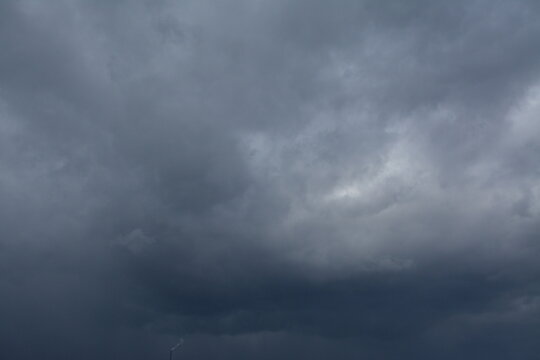 Thunderstorm gray clouds in the sky. Background