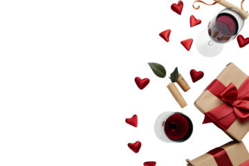 Date Night Subscription Boxes: Romantic Surprises for Couples Isolated On Transparent Background