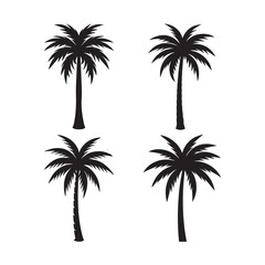 Palm Tree Silhouette Summer Logo