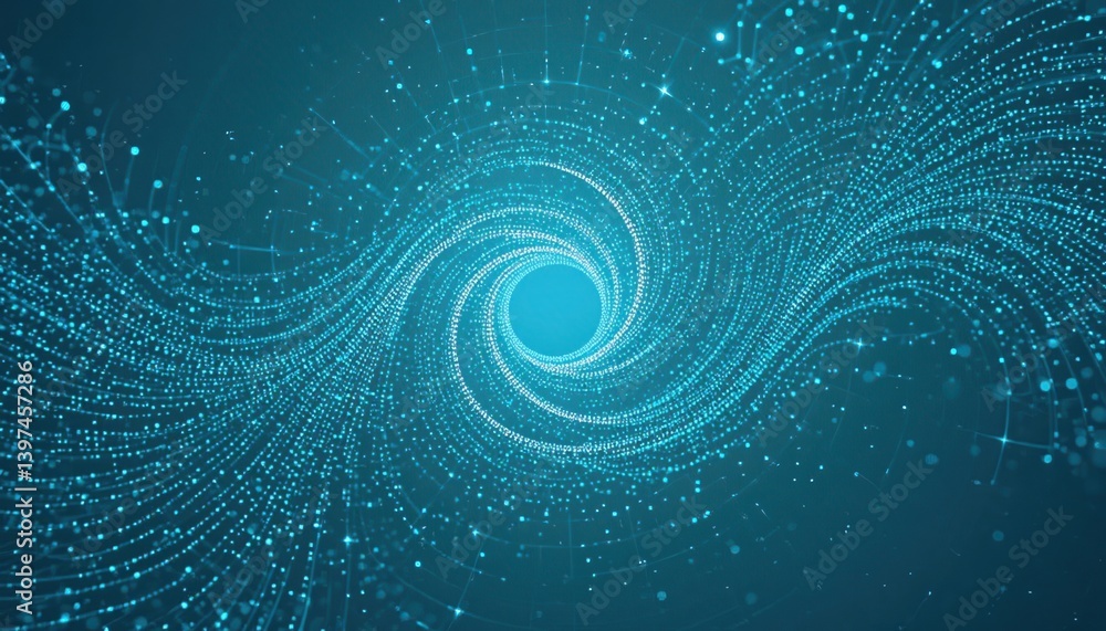 Poster dynamic swirling patterns of light and energy abstract digital art futuristic environment immersive 