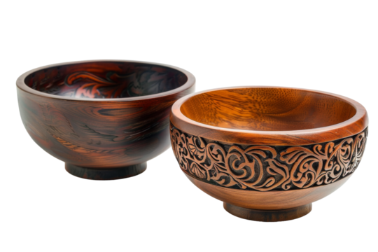 Artistic Decorative Bowls: Stylish Centerpieces for Your Home Isolated On Transparent Background