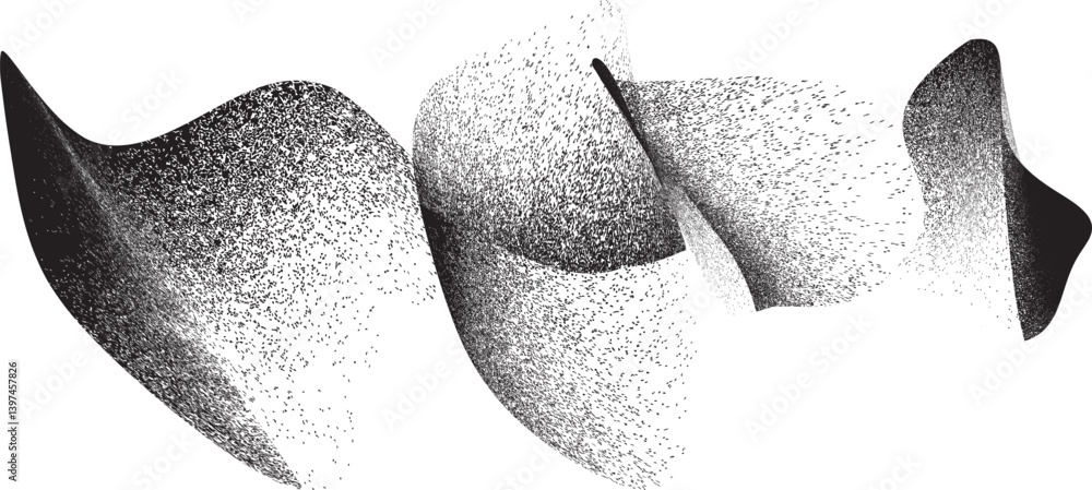 Poster sprayed black spiral line .graffiti art design . noise dispersion grungy wavy logo . spray effect .g