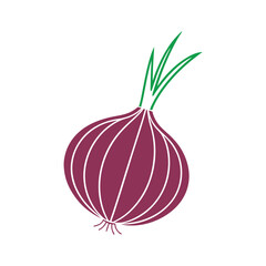 Onion vector isolated on a white background