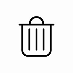Trash bin delate icon vector 