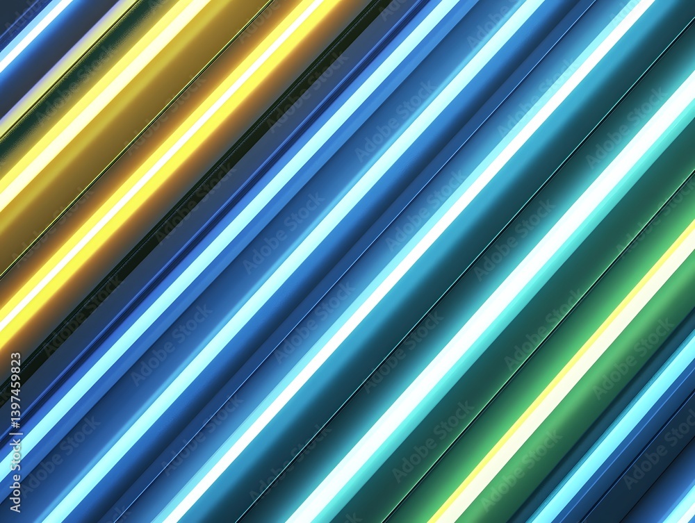 Poster diagonal stripes of various colors creating a vibrant abstract background composition