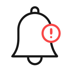 Obraz premium Notification Bell with Alert Mark Icon Design