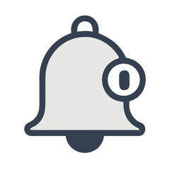 Notification Bell with Alert Mark Icon Design