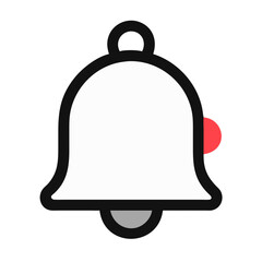 Notification Bell with Alert Mark Icon Design