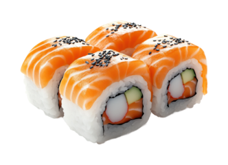 Sushi roll preparation japan food culinary isolated on transparent background, png