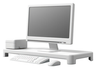 Fototapeta premium PNG Computer furniture desk electronics.