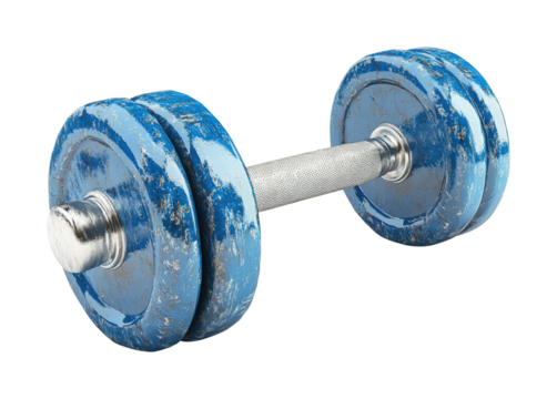Weightlifting dumbbell equipment gym fitness isolated on transparent background, png