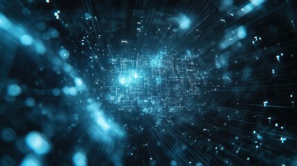 Fototapeta premium Digital Matrix: A Journey Through Cyberspace