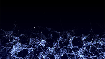 Cyber network connection structure. Technology connect big data. Vector science background. Business futuristic backdrop.