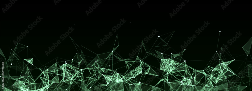 Poster cyber network connection structure. technology connect big data. vector science background. business
