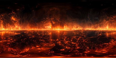 Heavy bombarment 8K VR 360 Equirectangular Spherical Panorama