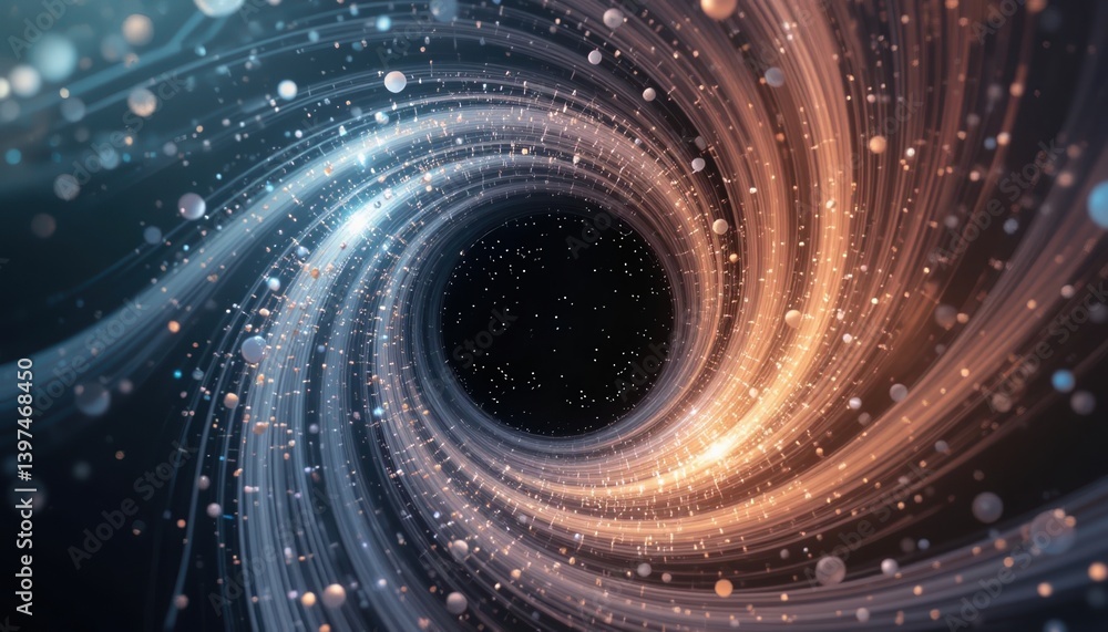 Poster mysterious cosmic vortex formation outer space digital art abstract environment fractal viewpoint ex