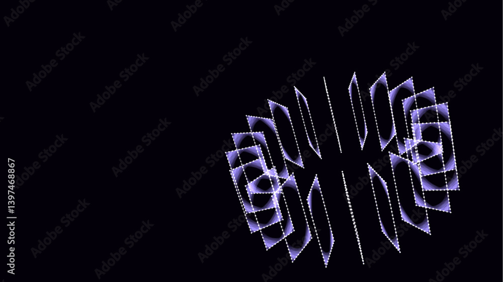 Poster wireframe tubes and cylinder from different sides. vector abstract geometric 3d objects. technology 