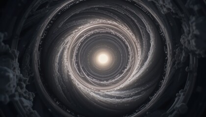 Exploring a cosmic vortex abstract space phenomenon digital art whimsical environment twisted viewpoint unveiling the mysteries of the universe