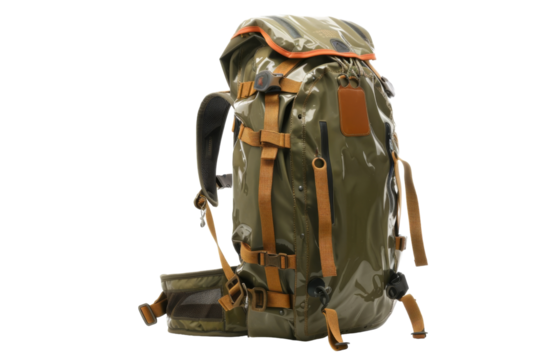 Durable Fishpond Submersible Backpack Isolated On Transparent Background