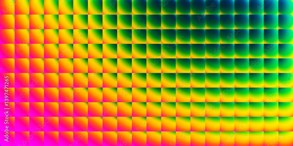 Aufkleber shiny prism grid bursting with vibrant rainbow tones and soft curved reflections. abstract digital s