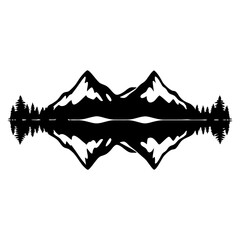 Obraz premium Majestic Mountain Reflection in a Serene Lake a Stunning View of Nature's Beauty