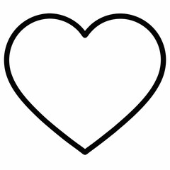 Love heart outline vector icon