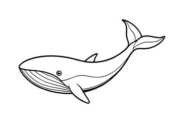 A line art drawing of a whale.eps © T-shirt Land